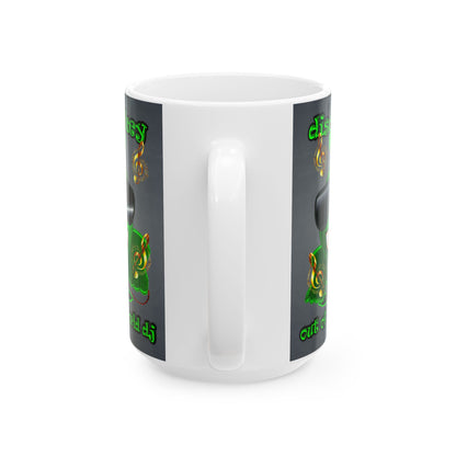 disc jockey - White Mug (grey-light grey)