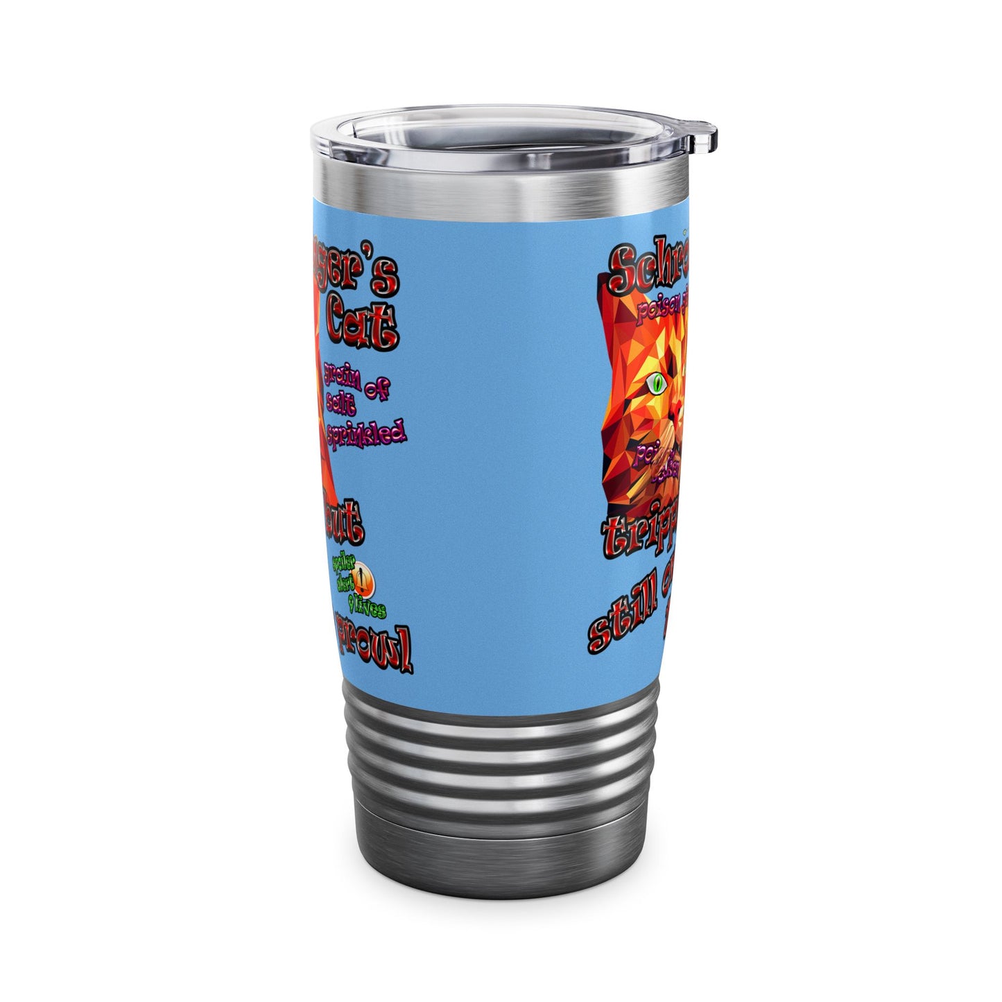 schrodinger's cat - Ringneck Tumbler, 20oz (light blue)
