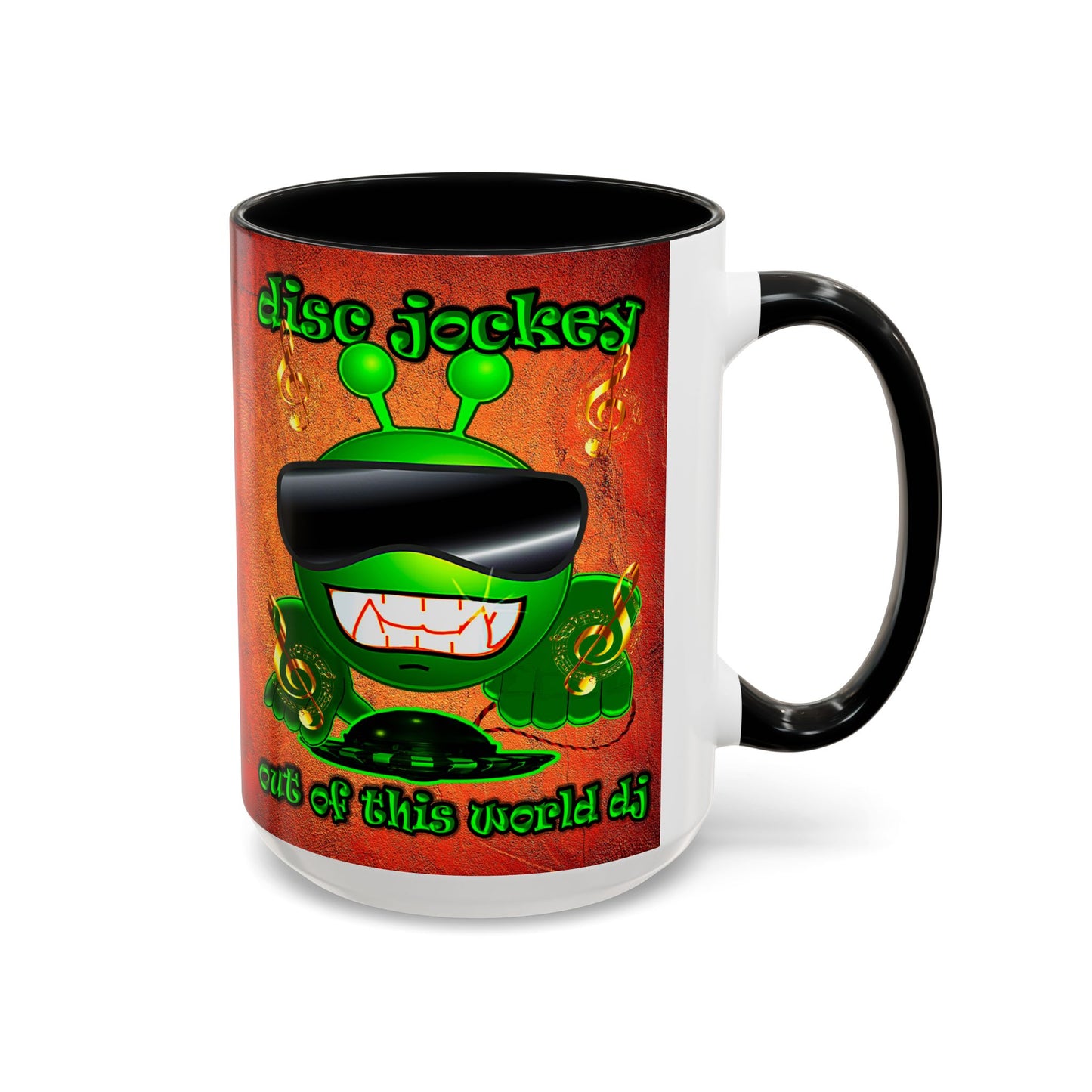disc jockey - Accent Mug (burnt orange)