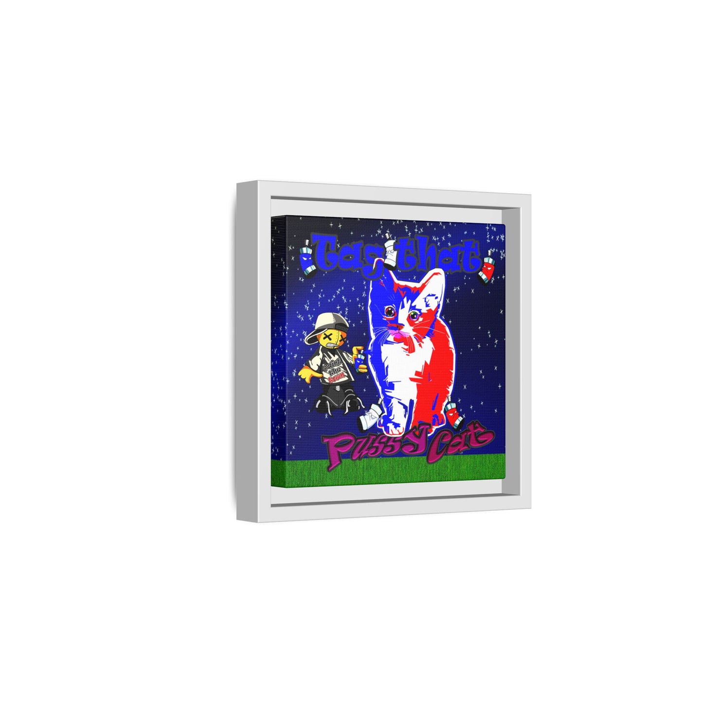 tag that - framed canvas art ('snoops' background)