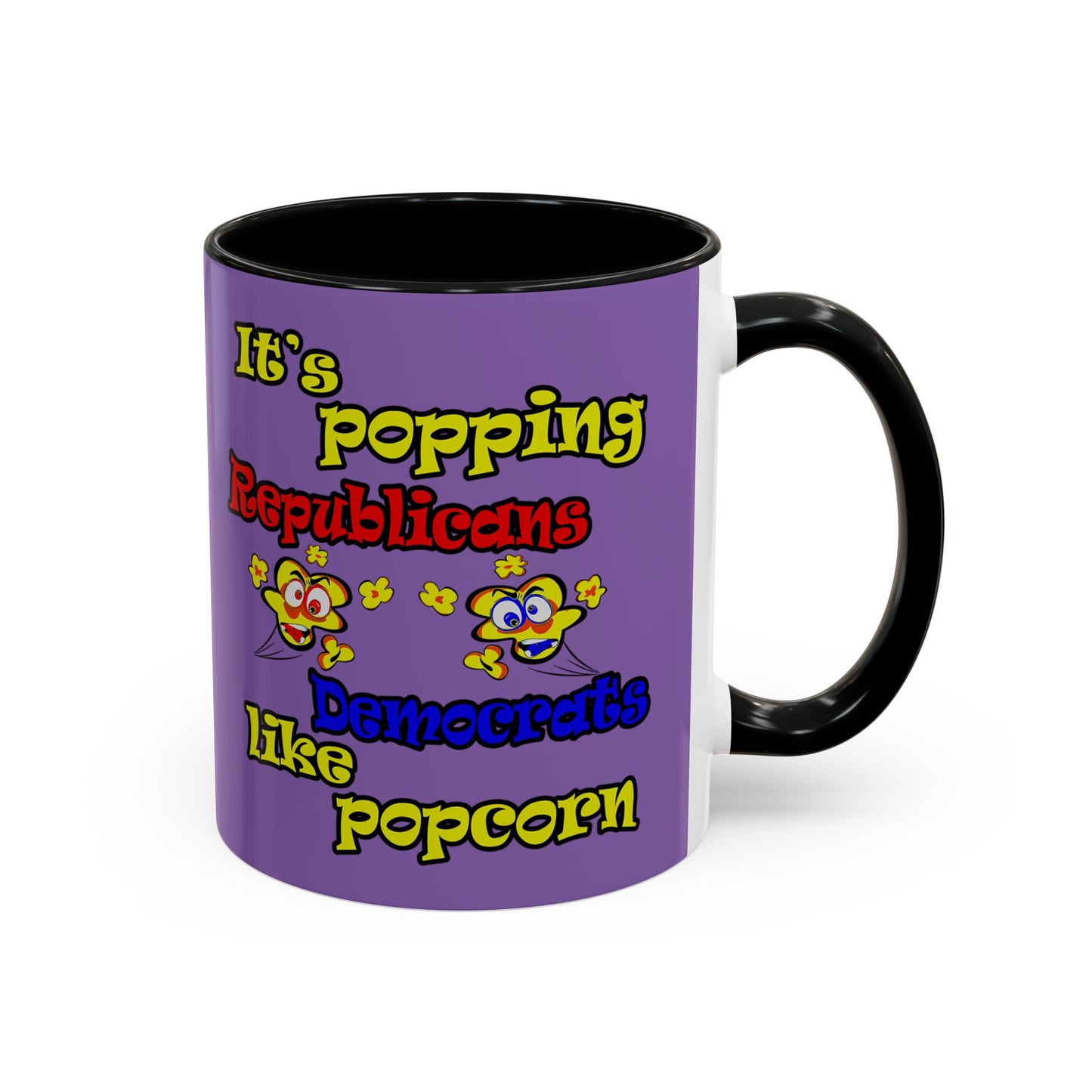 popping like popcorn - Accent Mug (light purple)
