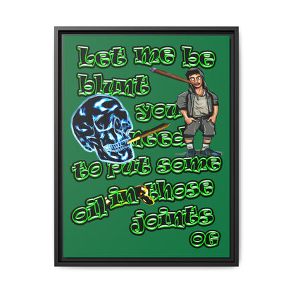 og - framed canvas art (dark green)