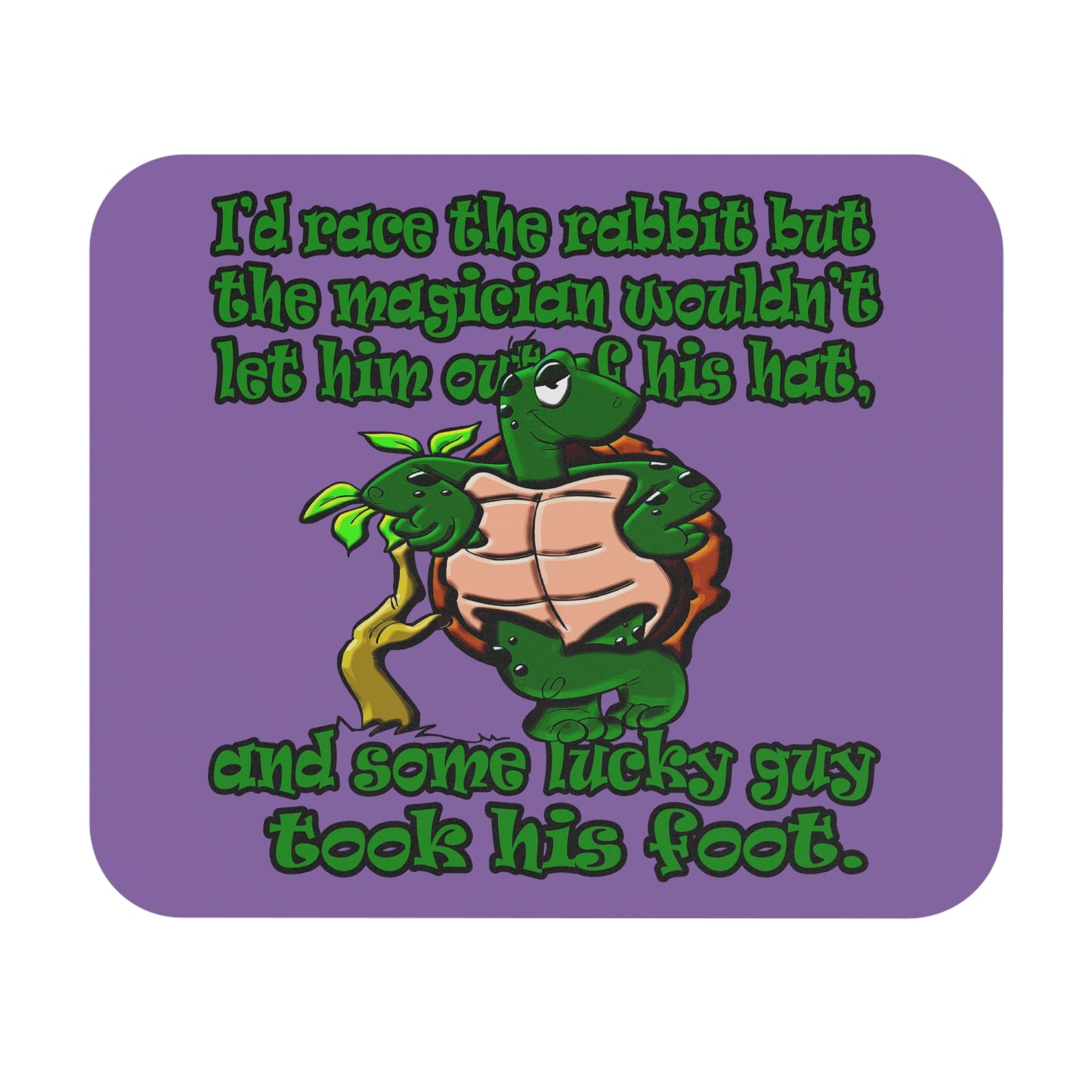 turtle race - Mouse Pad (Rectangle) (light purple)