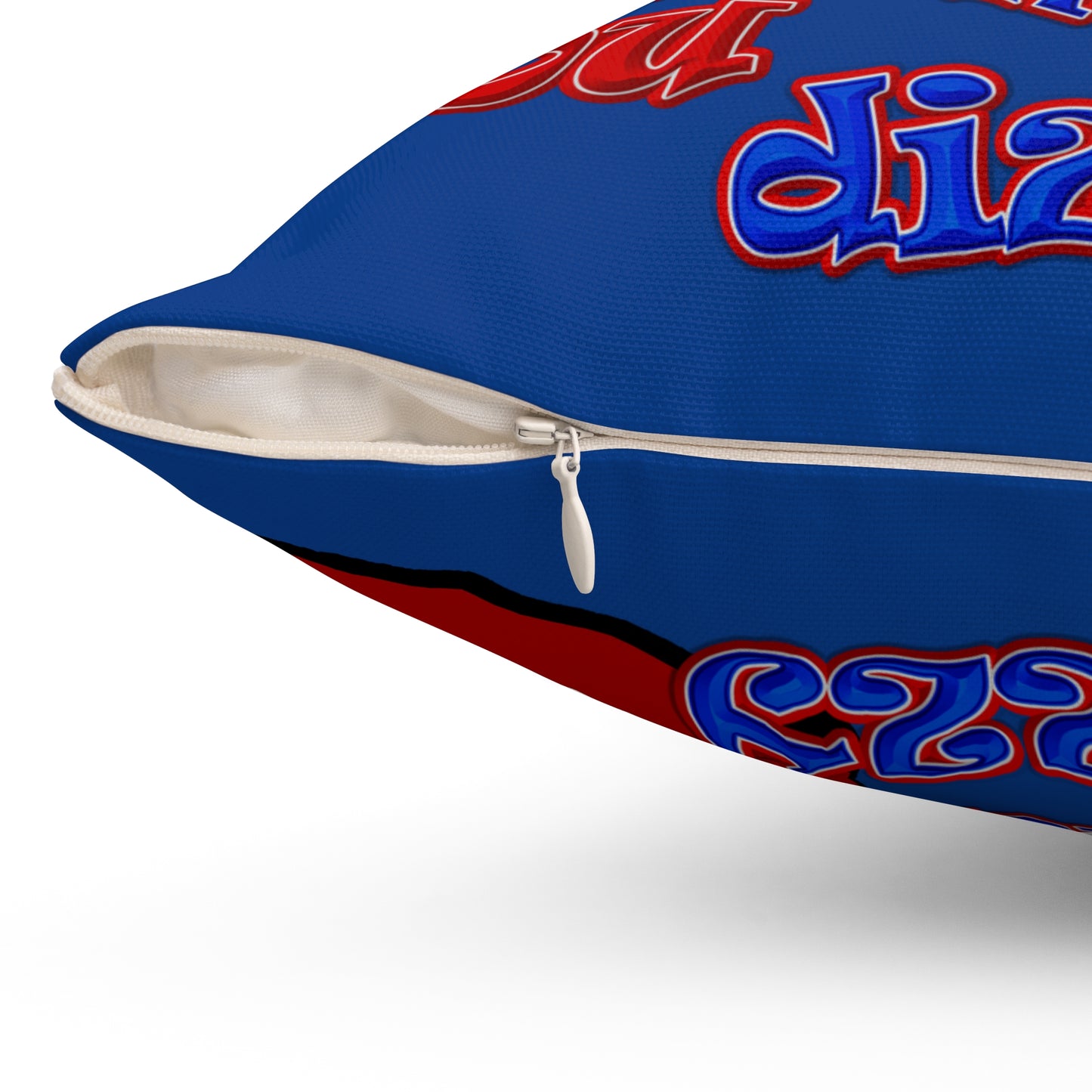 santa's shoes - Spun Polyester Square Pillow - (dark blue)