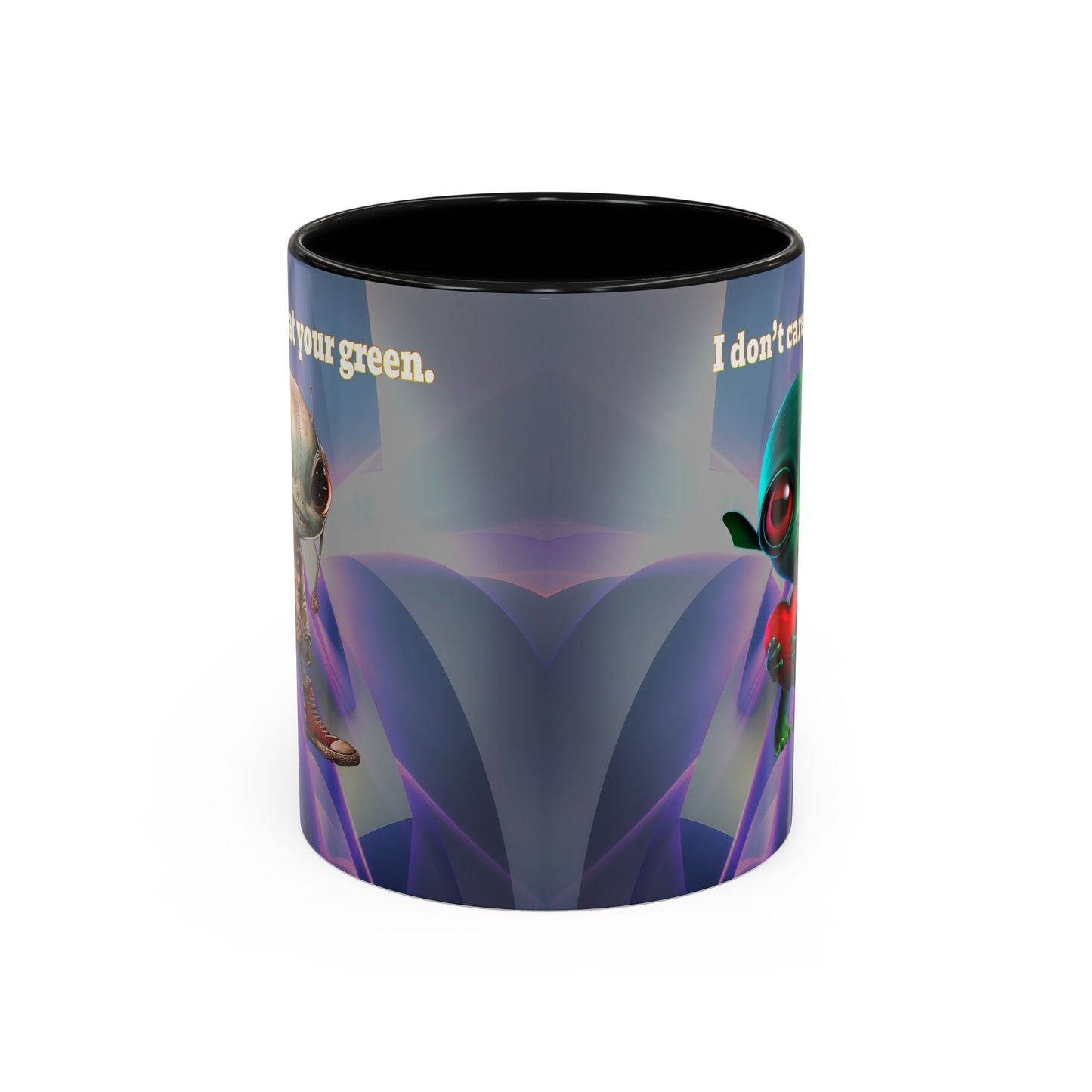 I don't care that your grey - Accent Mug (grey-pink wave)