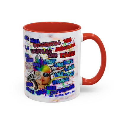 drop the beat - Accent Mug (white marble)