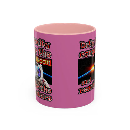 defy conquer reach - Accent Mug (light pink)