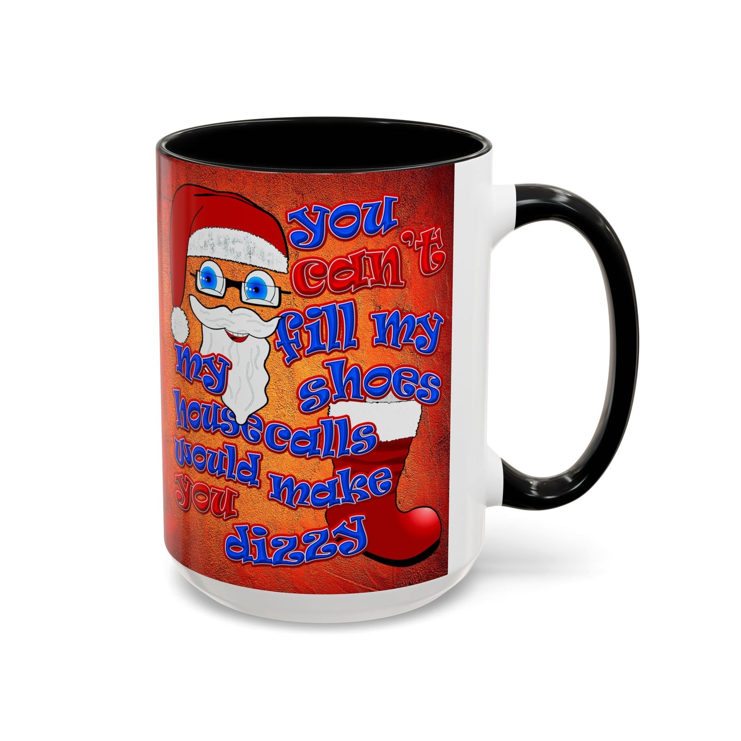 santa's shoes - Accent Mug (burnt orange)