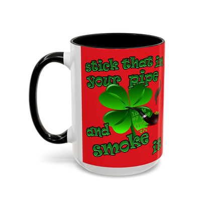 celtics logo - Accent Mug (red)