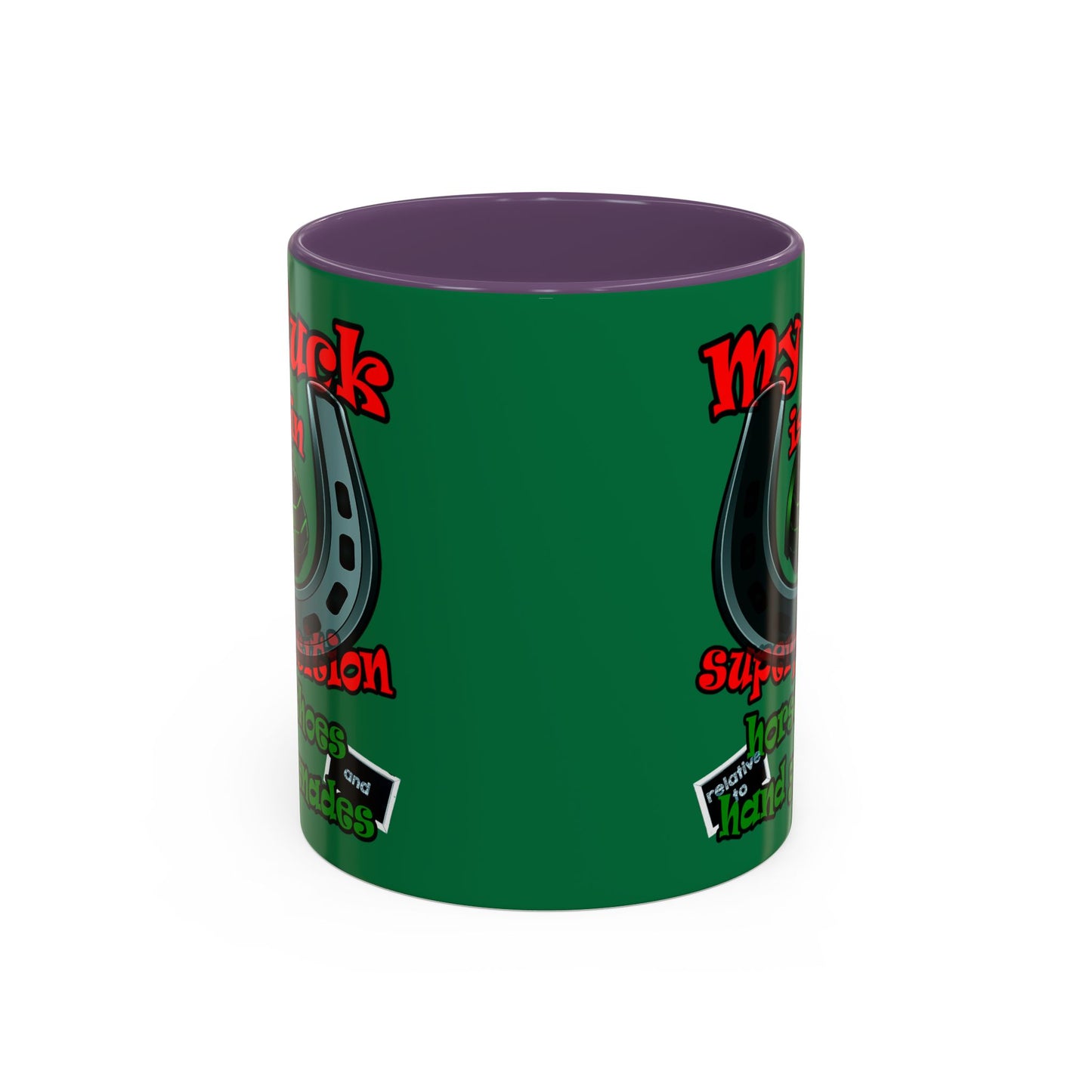 my luck - Accent Mug (dark green)