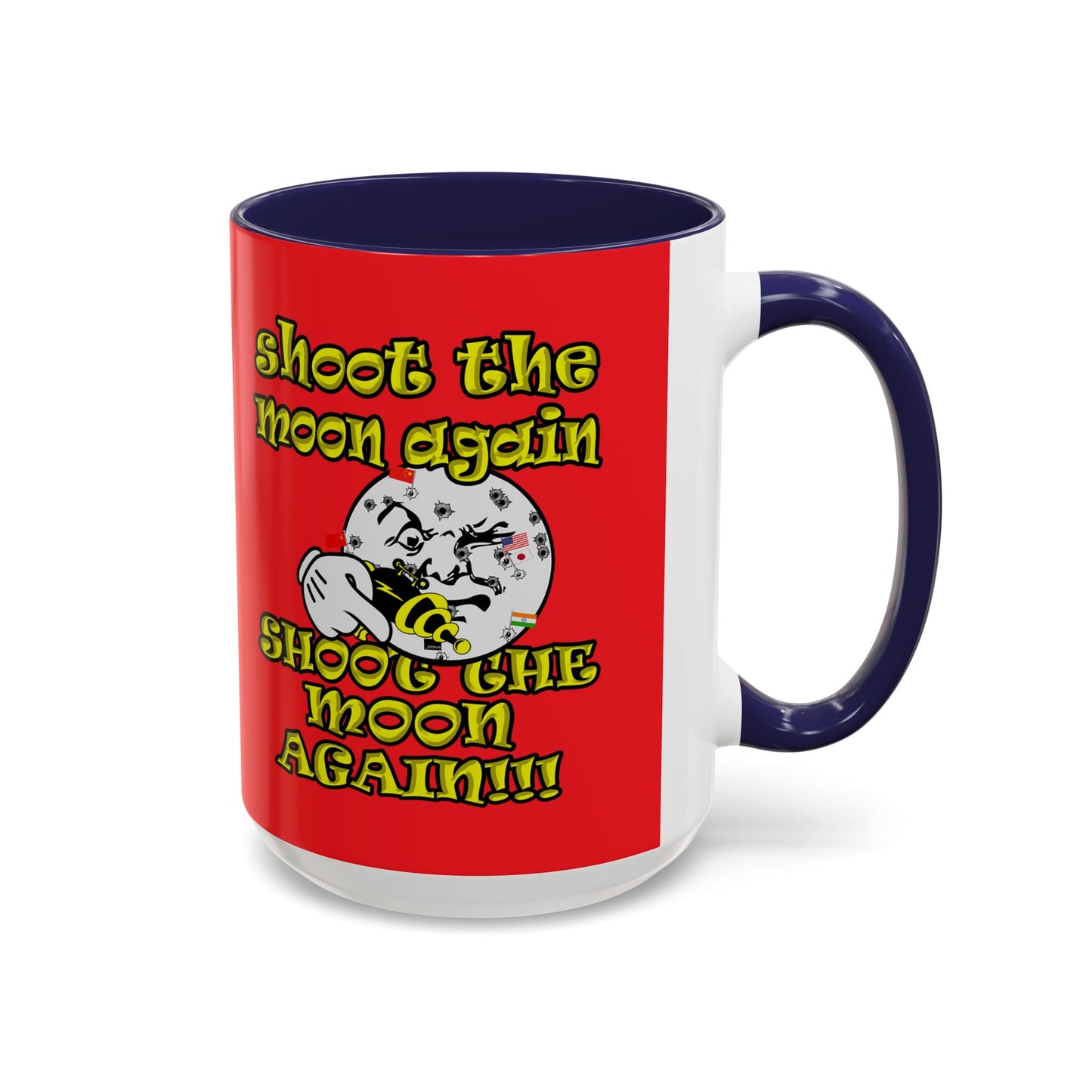 shoot the moon again - Accent Mug (red)