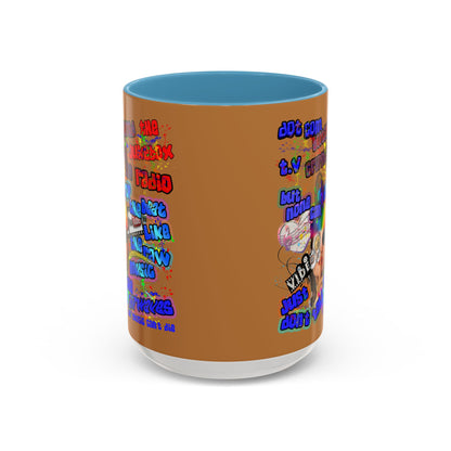 drop the beat - Accent Mug (light brown)
