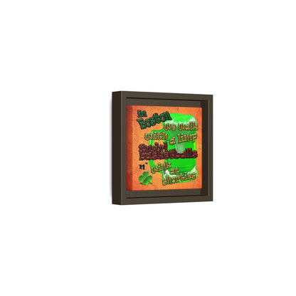 celtics logo - framed canvas art (burnt orange)