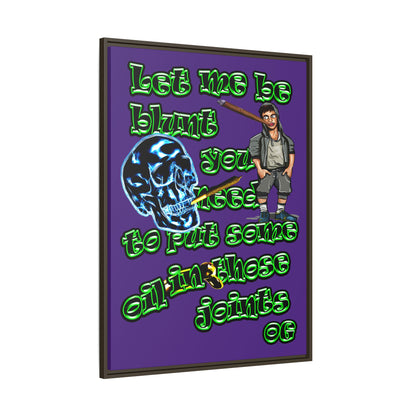 og - framed canvas art (purple)