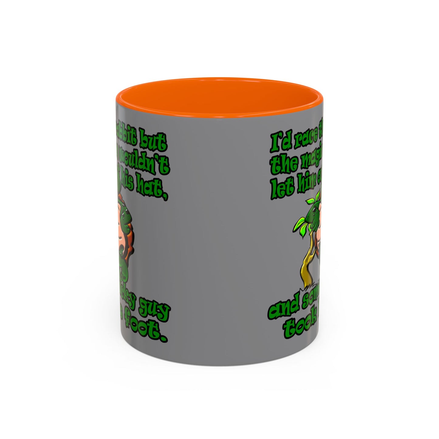 turtle race - Accent Mug (grey)