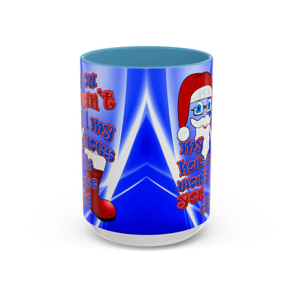santa's shoes - Accent Mug (blue-white wave)