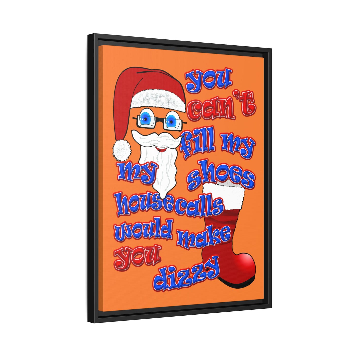 santa's shoes - framed canvas art (crusta)