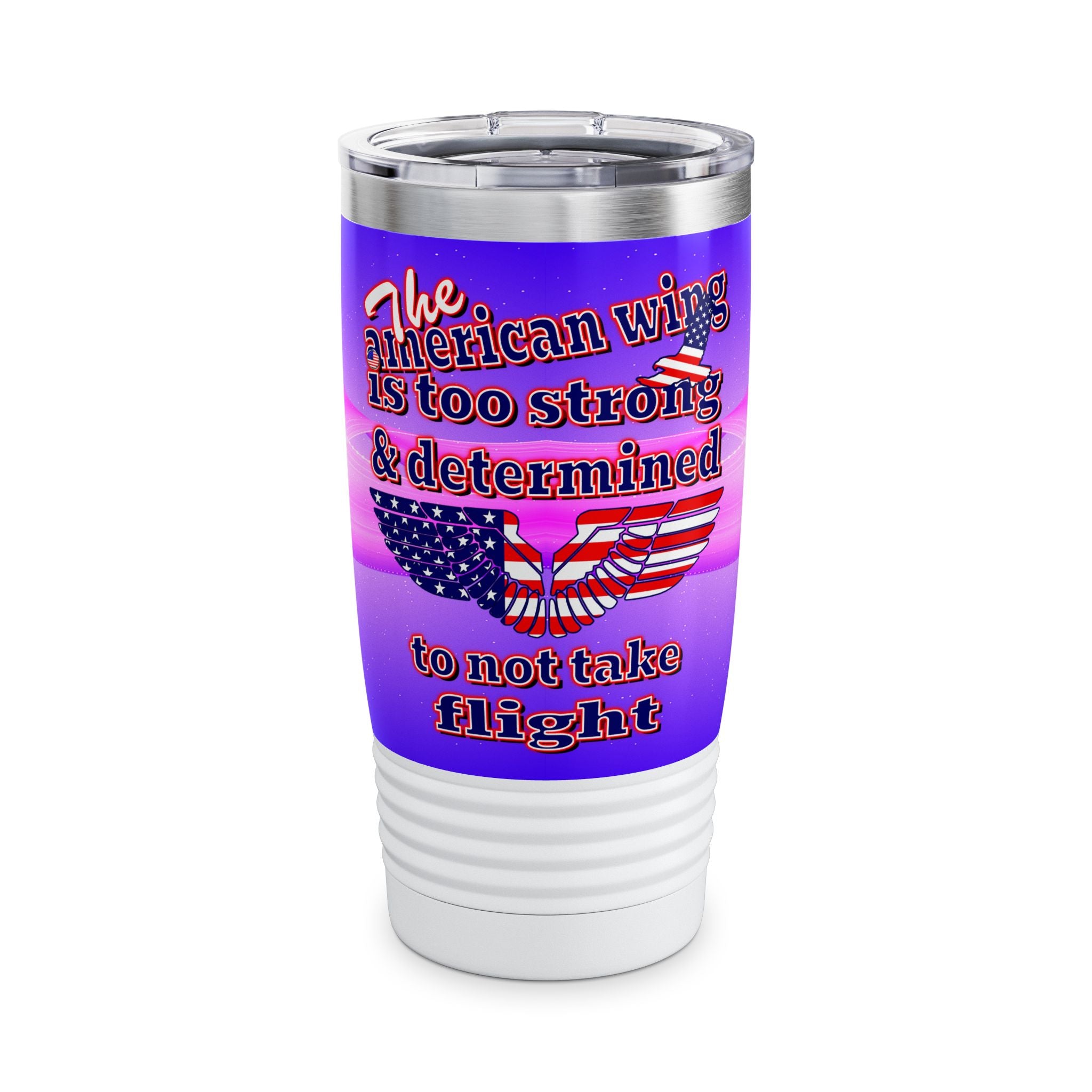 american wing - Ringneck Tumbler, 20oz (purple-pink wave)