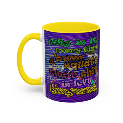 the bum's shit - Accent Mug (purple wave)