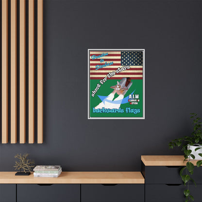 shoot for the stars - framed canvas art (dark green)