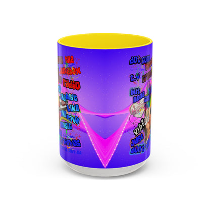 drop the beat - Accent Mug (purple-pink wave)