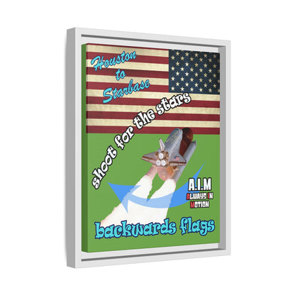 shoot for the stars - framed canvas art (green)
