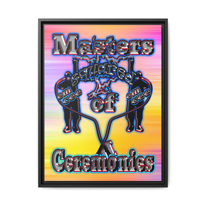 em cee squared - framed canvas art (color blur)