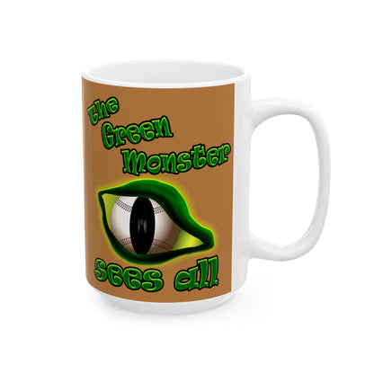 green monster - White Mug (light brown)