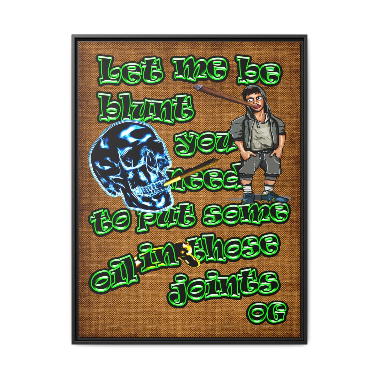 og - framed canvas art (brown papyrus)