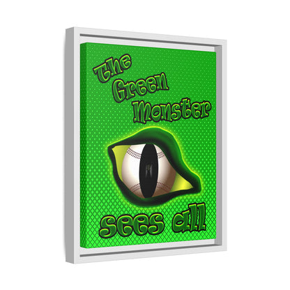 green monster - framed canvas art (logo green)