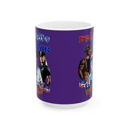 rw&b lives matter - White Mug (purple)