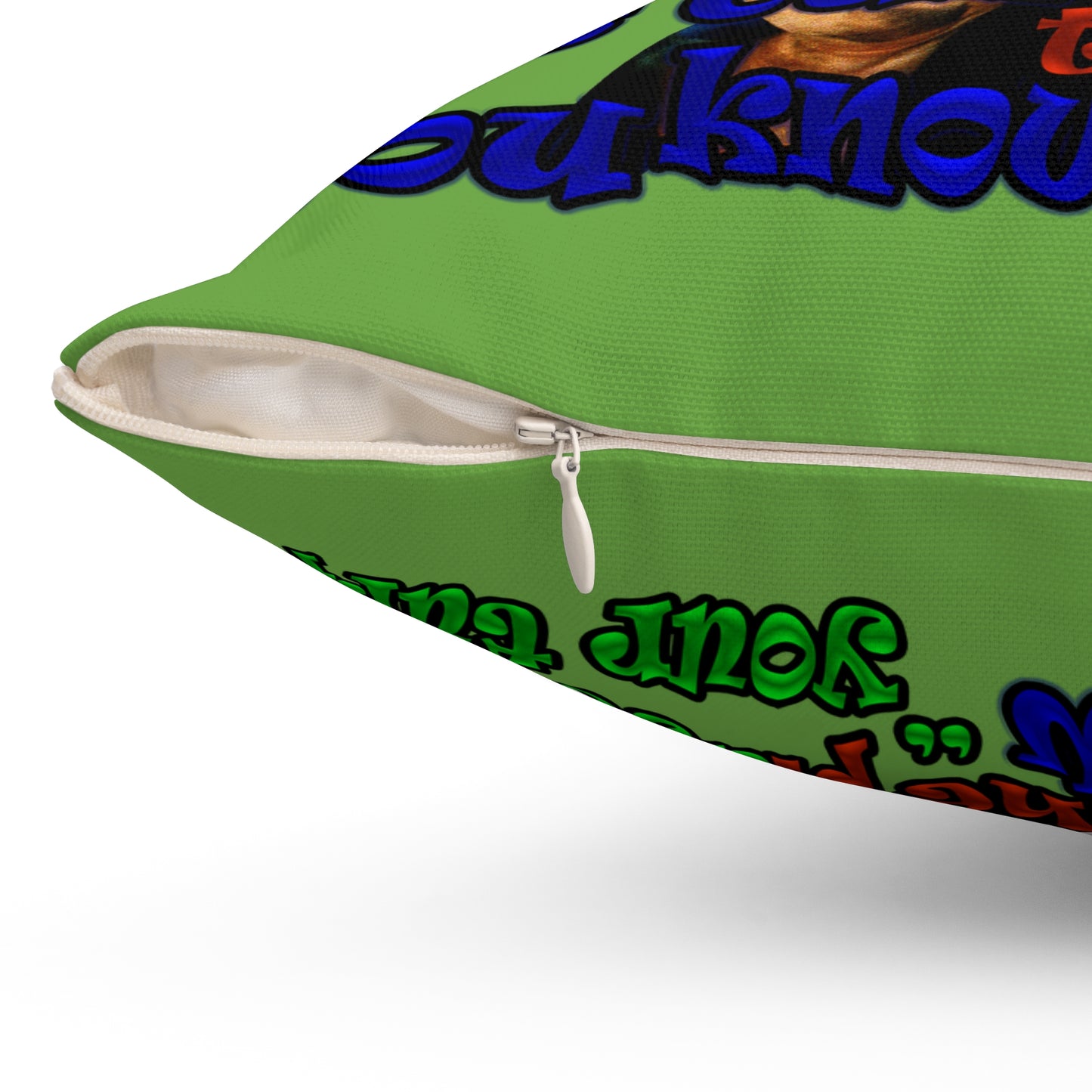 high noon - Spun Polyester Square Pillow - (green)