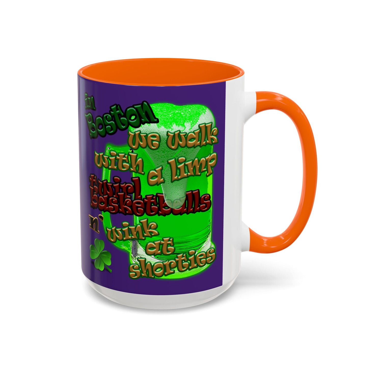 celtics logo - Accent Mug (purple)