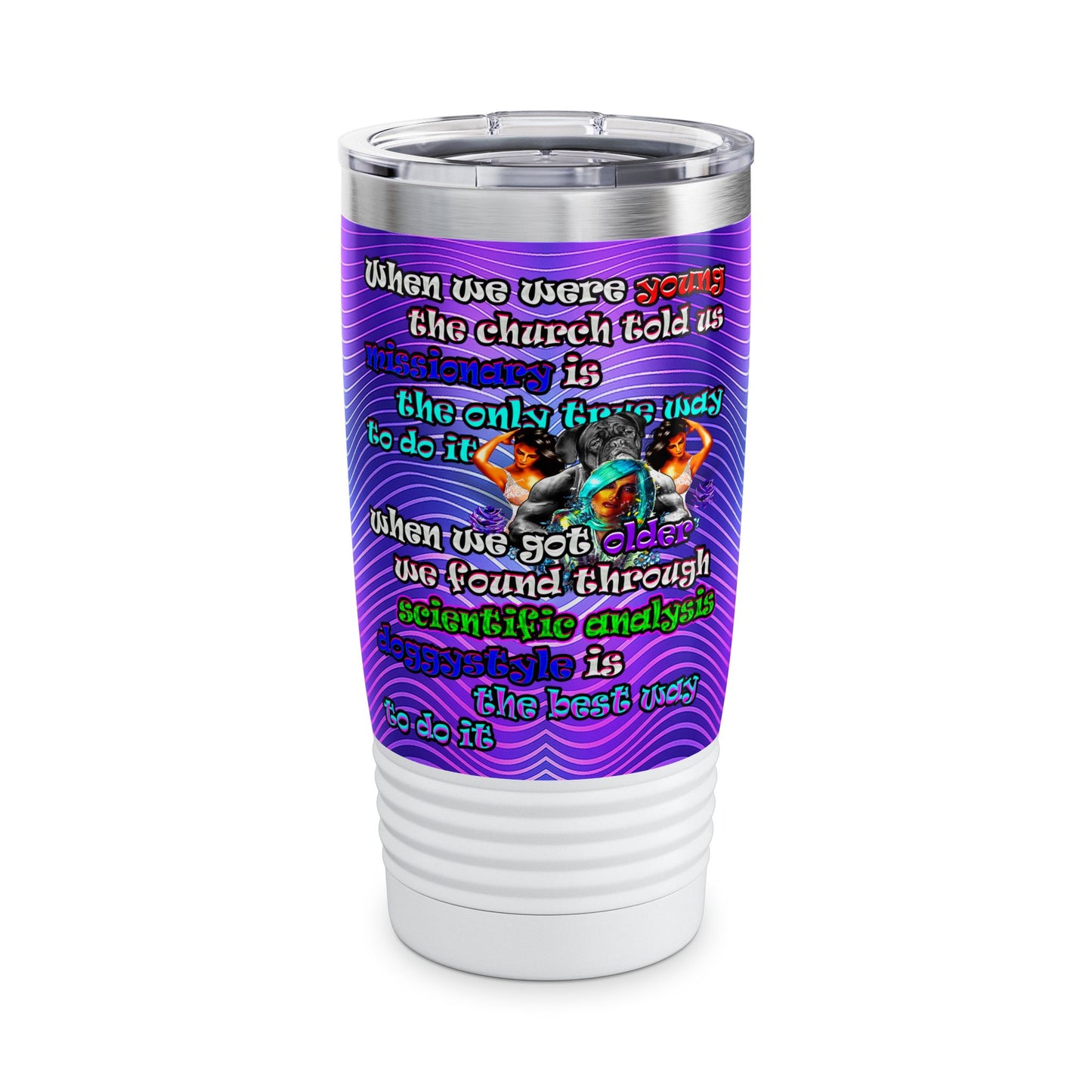 doggystyle - Ringneck Tumbler, 20oz (purple wave)