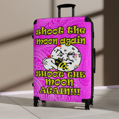 shoot the moon again - Suitcase (pink swirl)