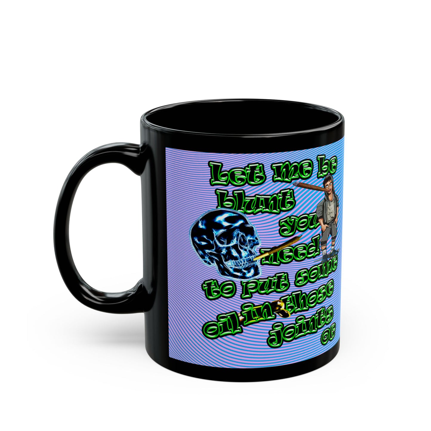 og - Black Mug (light blue-purple wave)