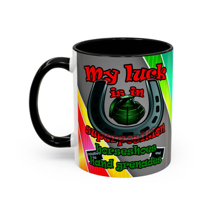 my luck - Accent Mug (rainbow split)