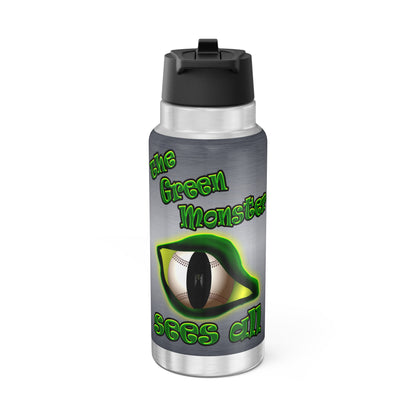 green monster - Gator Tumbler, 32oz  (brushed nickel)