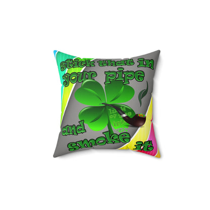 celtics logo - Faux Suede Square Pillow - (rainbow split)