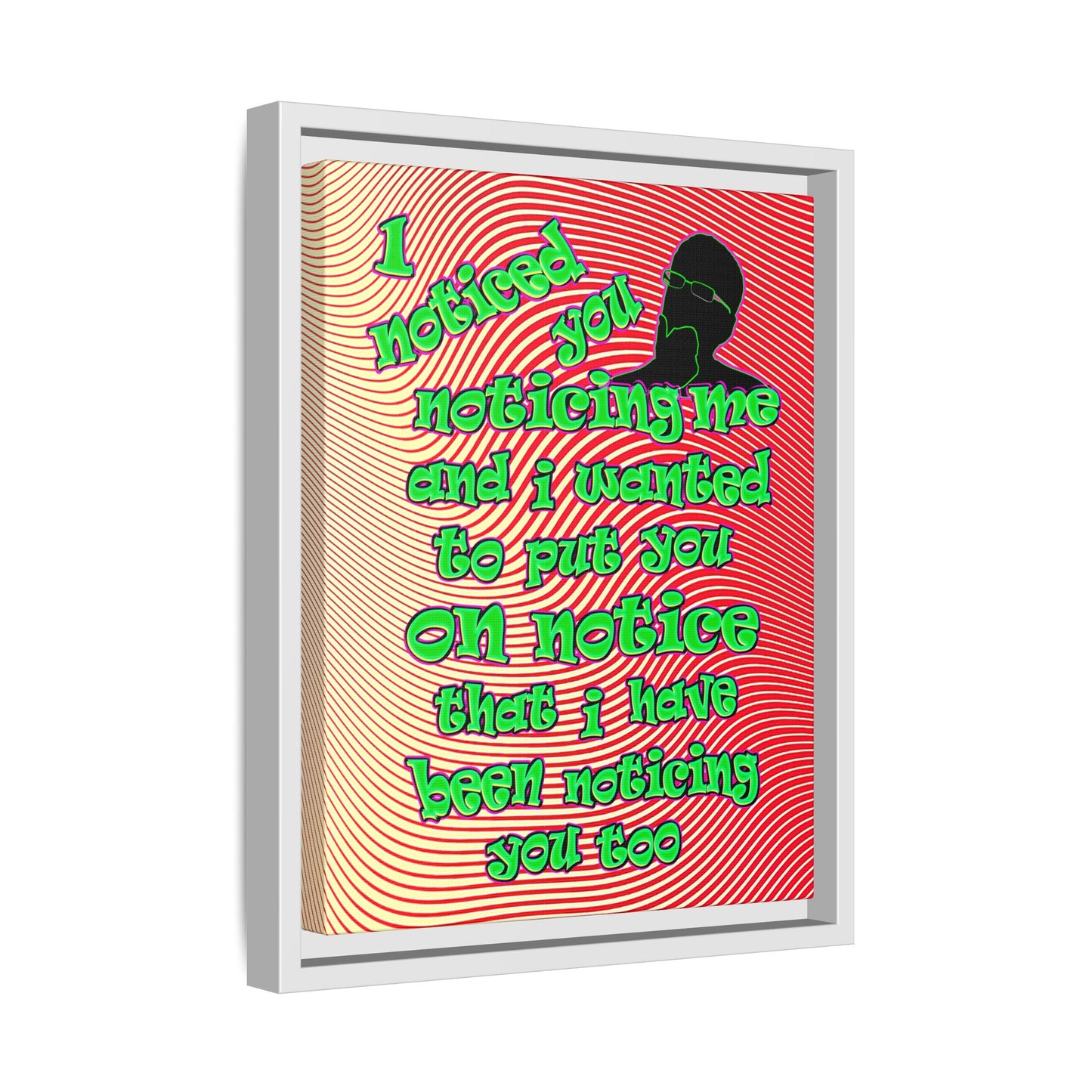 noticed you noticing - framed canvas art (yellow-orange wave)