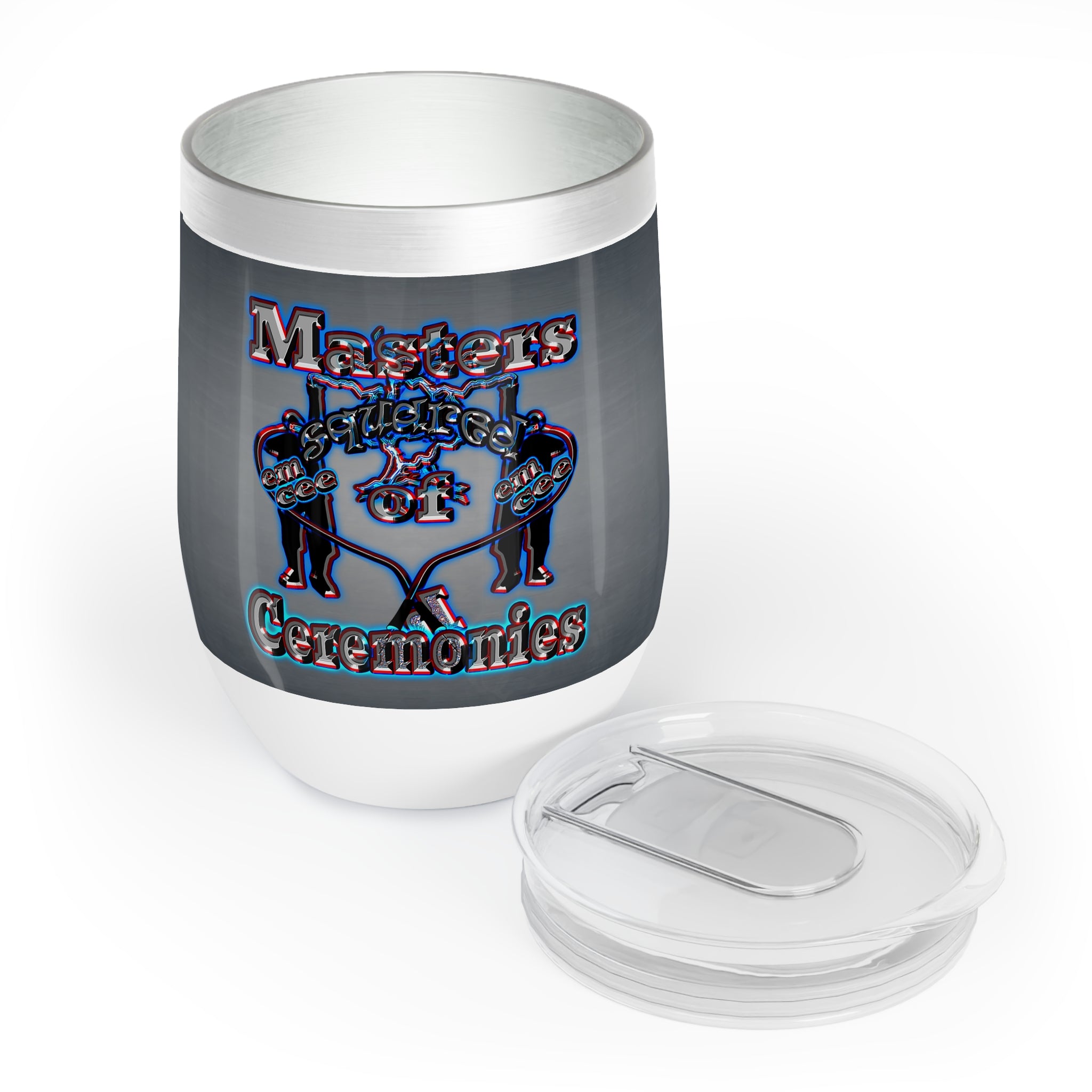 em cee squared - Chill Wine Tumbler (grey-light grey)