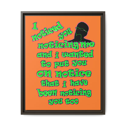 noticed you noticing - framed canvas art (crusta)