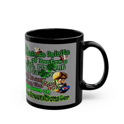 christmas spirits of boston - Black Mug (grey)