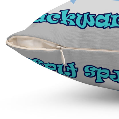 shoot for the stars - Spun Polyester Square Pillow - (light grey)