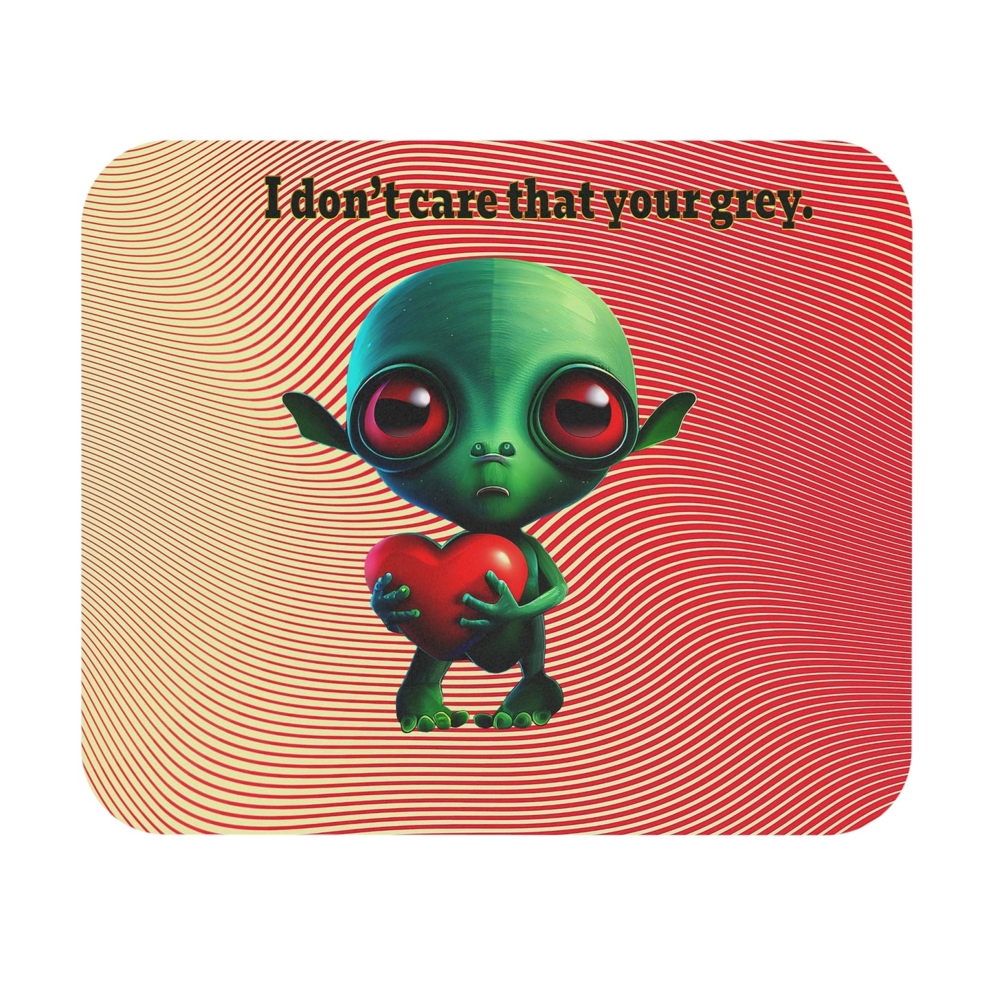 I don't care that your grey - Mouse Pad (Rectangle) (yellow-orange wave)