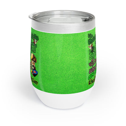christmas spirits of boston - Chill Wine Tumbler (green turf)