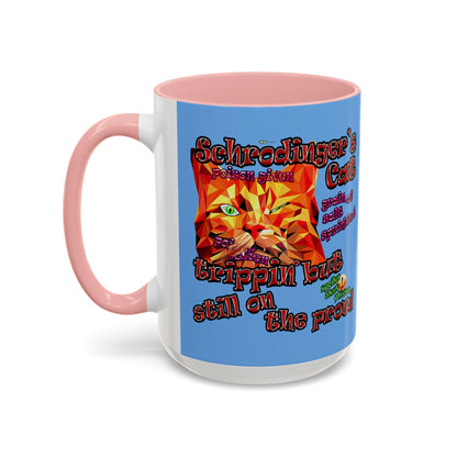 schrodinger's cat - Accent Mug (light blue)