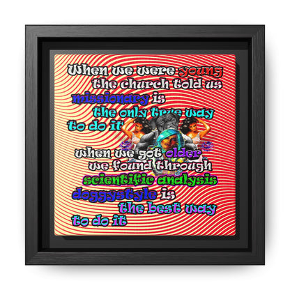 doggystyle - framed canvas art (yellow-orange wave)