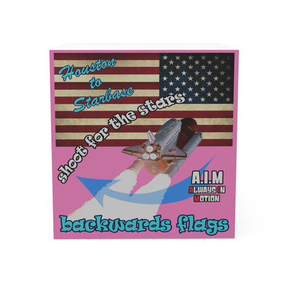 shoot for the stars - note cube (light pink)