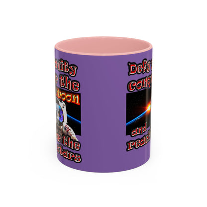 defy conquer reach - Accent Mug (light purple)